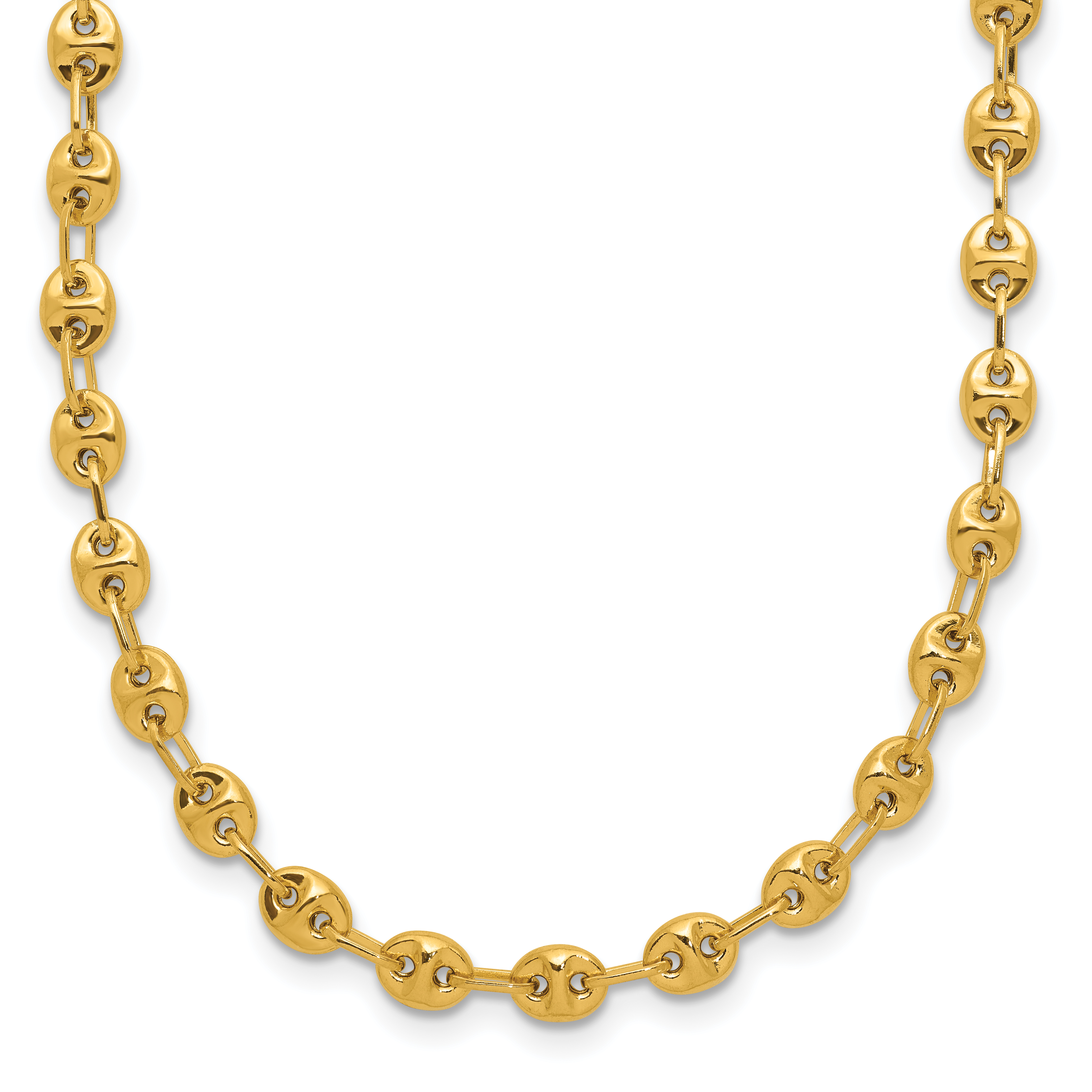 14K Polished 4.5mm Fancy Link 18 inch Necklace (SF2844-18)