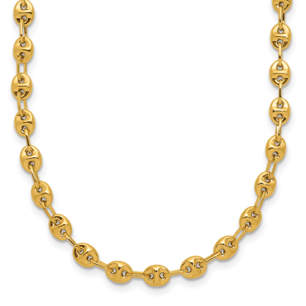 14K Polished 4.5mm Fancy Link 18 inch Necklace (SF2844-18)