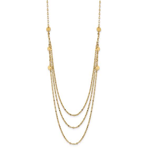 Gold Triple Layer Necklace