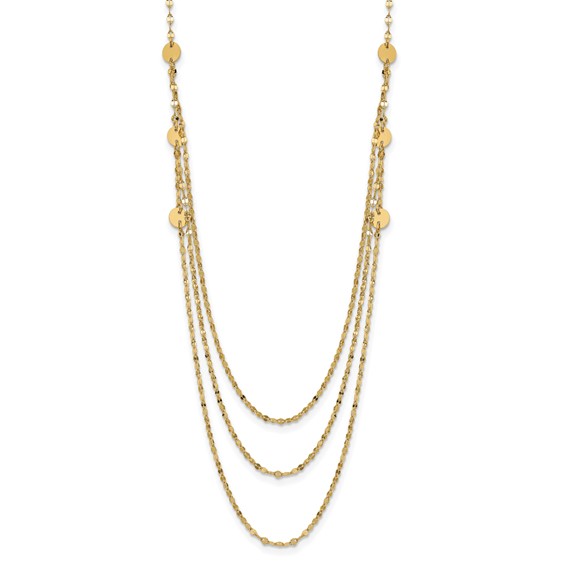 Gold Triple Layer Necklace