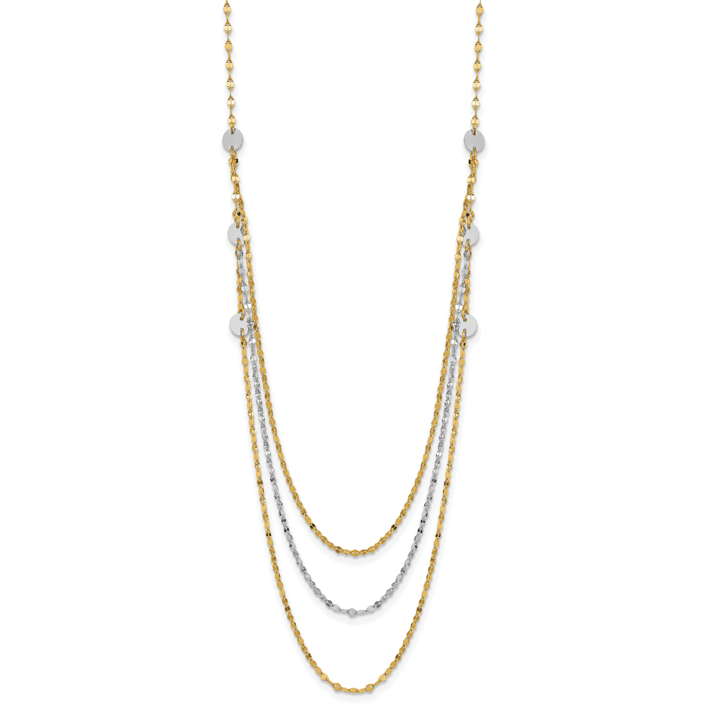 ★PEARLY MORE★ Three Way Two Chain Necklace Cierra Double Braided Necklace - Pearlory