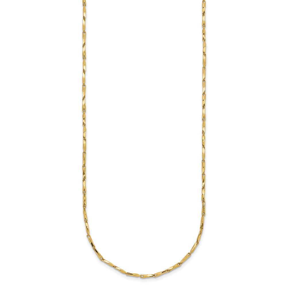 14K Polished Fancy Link 17 inch Necklace (SF2954-17)