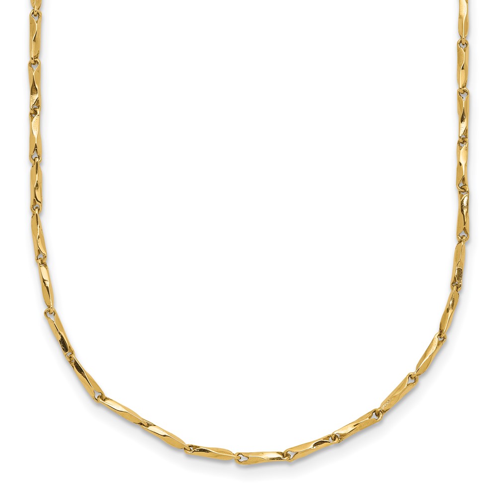 14K Polished Fancy Link 17 inch Necklace (SF2954-17)