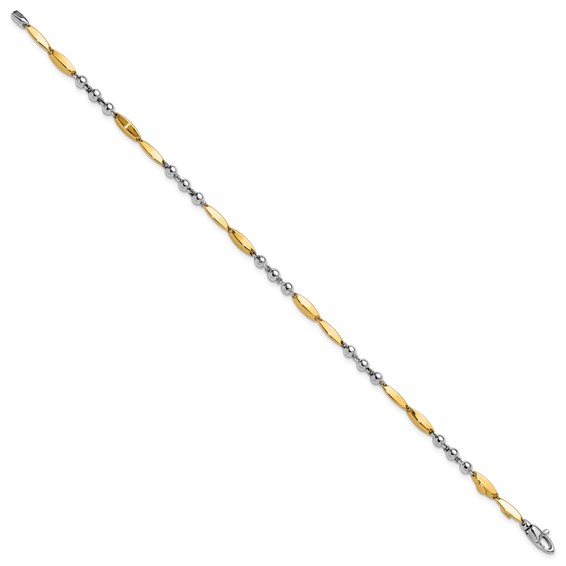 14K Two-tone Polished 7.75in Bracelet