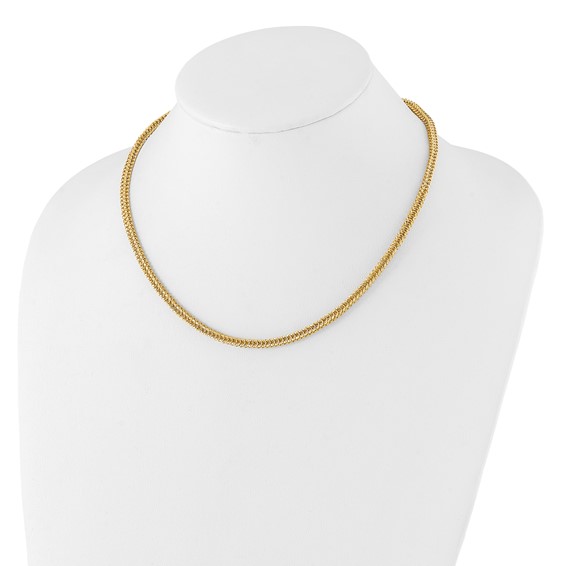 14K Polished 3.7mm Fancy Link 18 inch Necklace