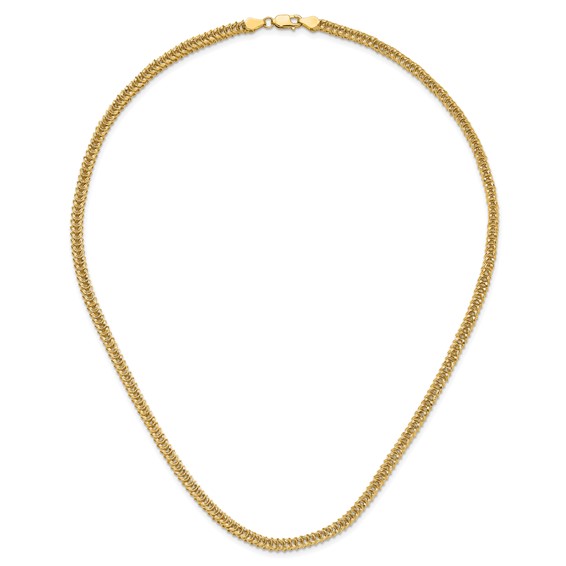 14K Polished 3.7mm Fancy Link 18 inch Necklace