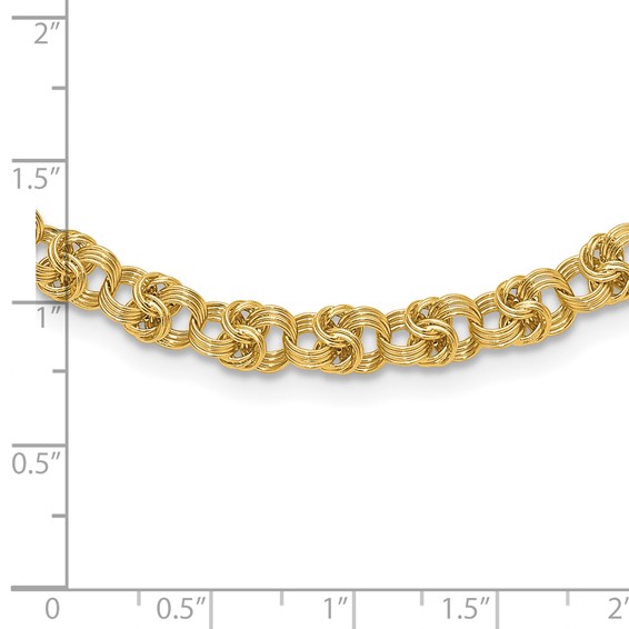 14K Polished Fancy Link Necklace