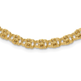 14K Polished Fancy Link Necklace
