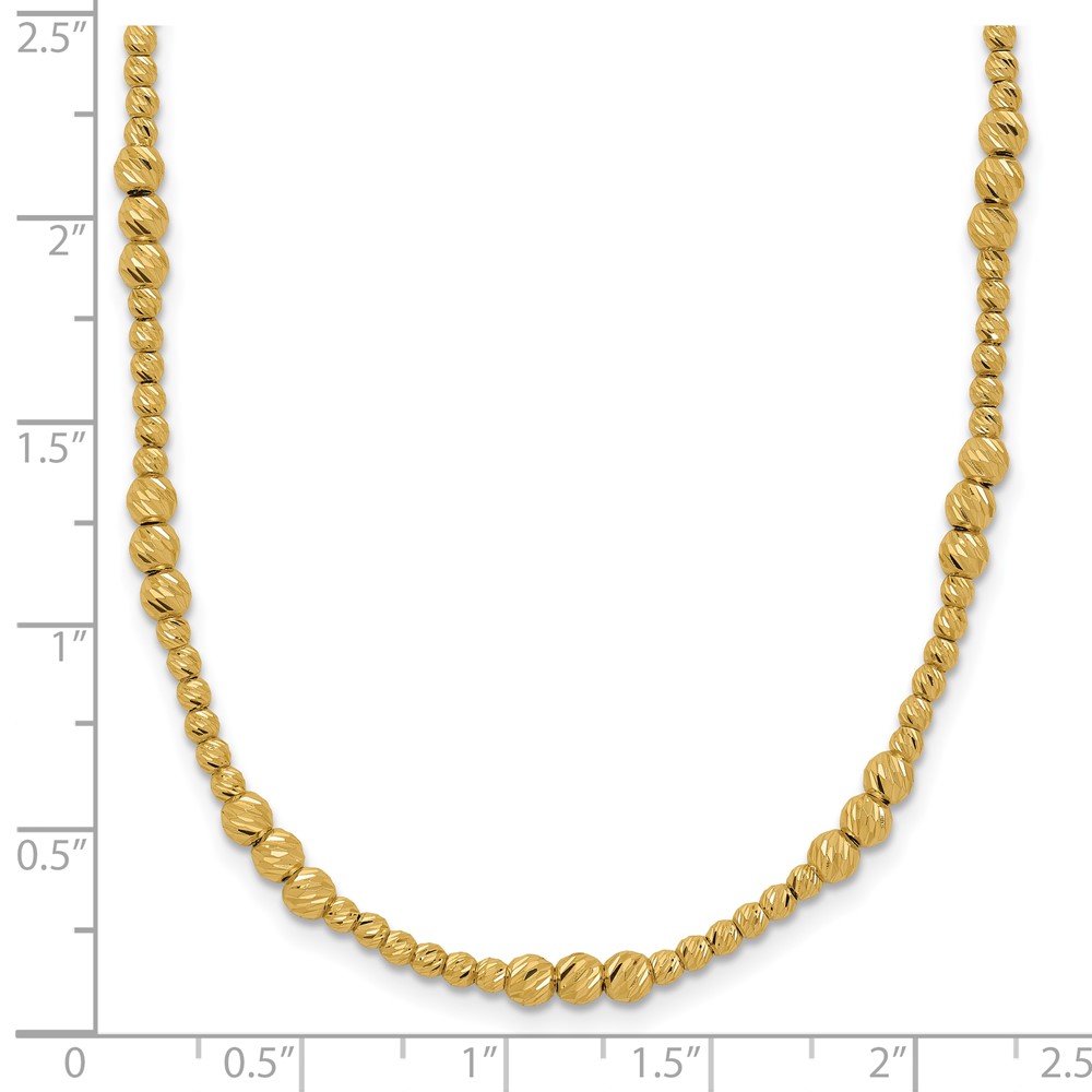 14K Diamond-cut Beaded 18 inch Necklace (SF3026-18)