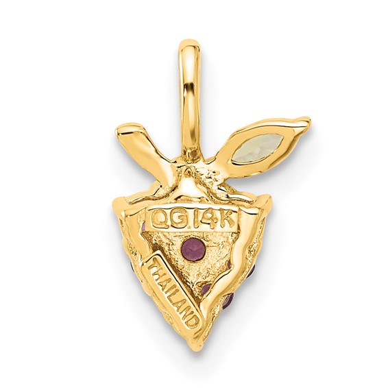 14K Amethyst and Peridot Grapes Pendant