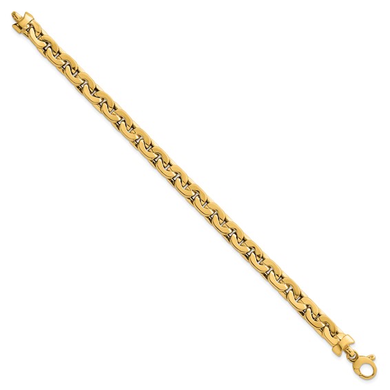 14k Polished Fancy Link 7.5 inch Bracelet