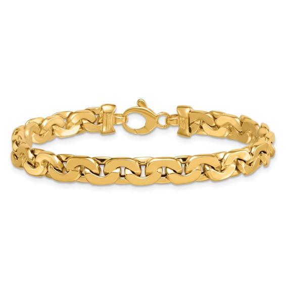 14k Polished Fancy Link 7.5 inch Bracelet