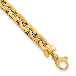14k Polished Fancy Link 7.5 inch Bracelet