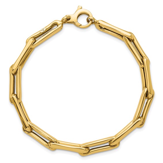 14k Polished 5.7mm Fancy Long Link 7.5 inch Bracelet