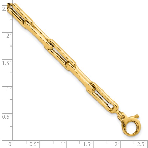 14k Polished 5.7mm Fancy Long Link 7.5 inch Bracelet