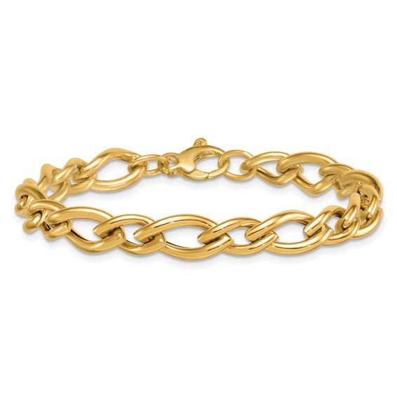 14k Polished 6.8mm Fancy Twist Link 7.5 inch Bracelet