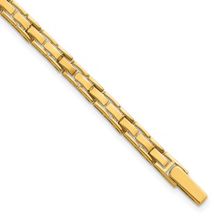 14k Polished 4.25mm Fancy Link 7.5 inch Bracelet