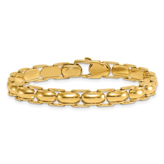 14K Polished 6.9mm Fancy Link 7.5 inch Bracelet