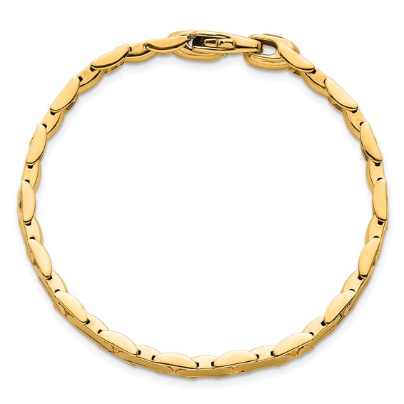 14K Polished 6.9mm Fancy Link 7.5 inch Bracelet