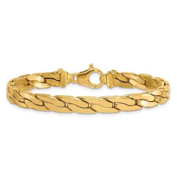 14k Polished 6.3mm Lightweight Fancy Link 7.5 inch Bracelet