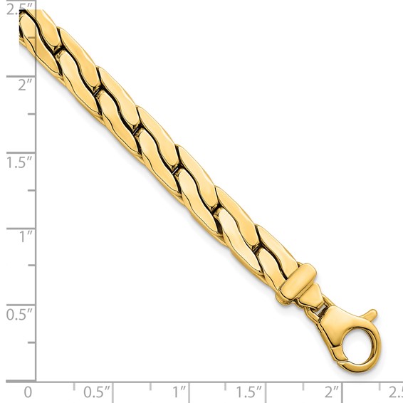 14k Polished 6.3mm Lightweight Fancy Link 7.5 inch Bracelet