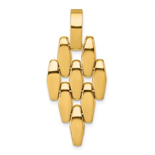 14k Polished Fancy Link Geometric Dangle Pendant
