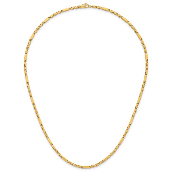 14k Polished Fancy Bar Link 19.75 inch Necklace