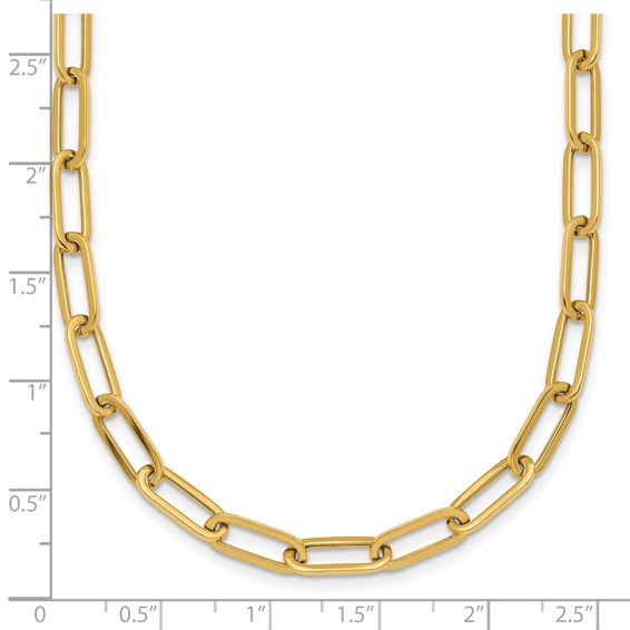 14k Polished 4.75mm Paper Clip Link 18 inch Necklace