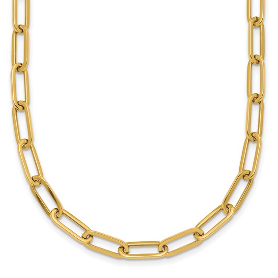 14k Polished 4.75mm Paper Clip Link 18 inch Necklace
