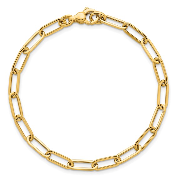 14k Polished 4.75mm Paper Clip Link 7.75 inch Bracelet