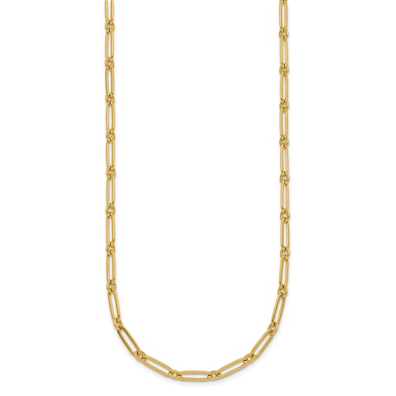 14k Polished Paperclip Link 3.75mm 24 Inch Necklace
