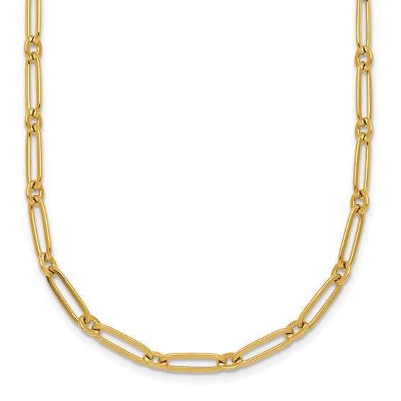 14k Polished Paperclip Link 3.75mm 24 Inch Necklace