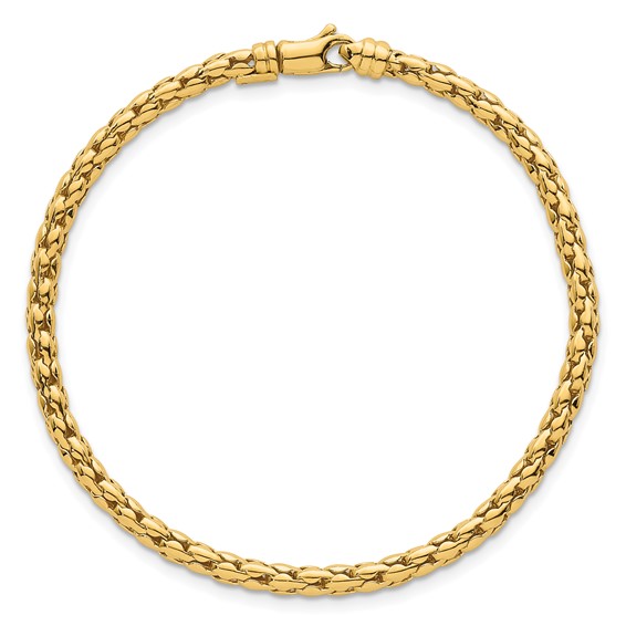 14k Polished 3.5mm Fancy Link 7.25 inch Bracelet