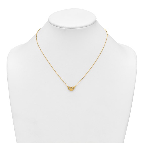 14k Polished Heart 18 inch Necklace
