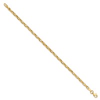 14K Yellow Gold Polished 2mm Fancy Cable Link Bracelet, 7.25" view 2