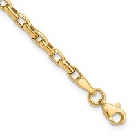 14K Yellow Gold Polished 2mm Fancy Cable Link Bracelet, 7.25" view 1