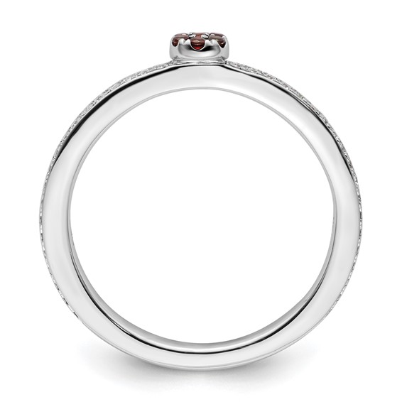 14k White Gold Stackable Expressions Gemstone & Diamond Rings