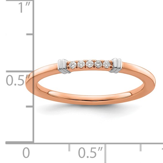 14k Two-Tone Stackable Expressions Diamond Ring