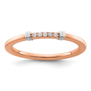 14k Two-Tone Stackable Expressions Diamond Ring