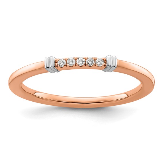 14k Two-Tone Stackable Expressions Diamond Ring