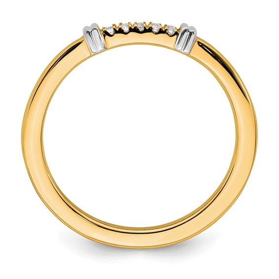 14k Two-Tone Stackable Expressions Diamond Ring