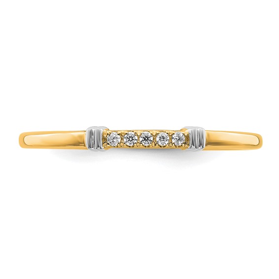 14k Two-Tone Stackable Expressions Diamond Ring