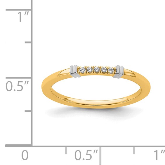 14k Two-Tone Stackable Expressions Diamond Ring