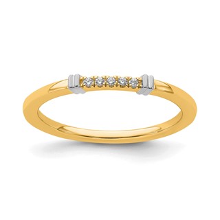 14k Two-Tone Stackable Expressions Diamond Ring