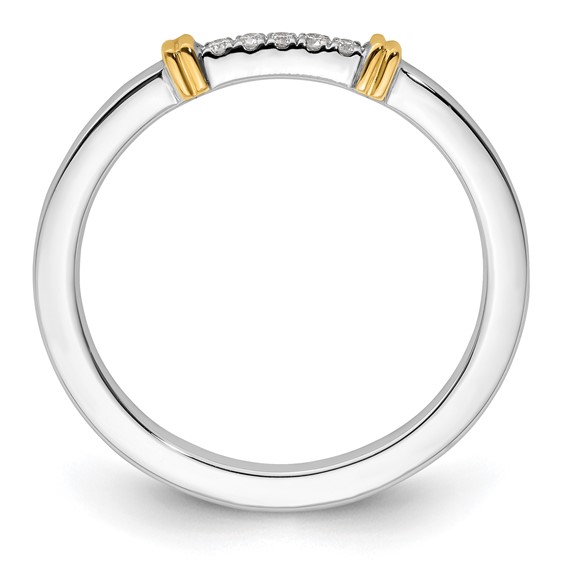 14k Two-Tone Stackable Expressions Diamond Ring