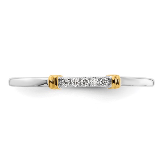 14k Two-Tone Stackable Expressions Diamond Ring