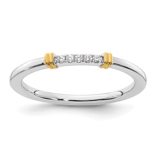 14k Two-Tone Stackable Expressions Diamond Ring
