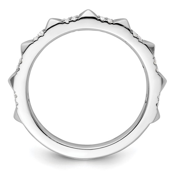 14k White Gold Stackable Expressions Diamond Ring