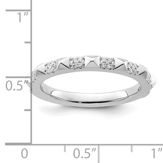 14k White Gold Stackable Expressions Diamond Ring