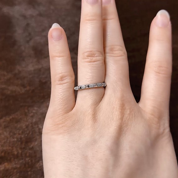 14k White Gold Stackable Expressions Diamond Ring